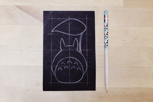 DIY Totoro Stitch Card